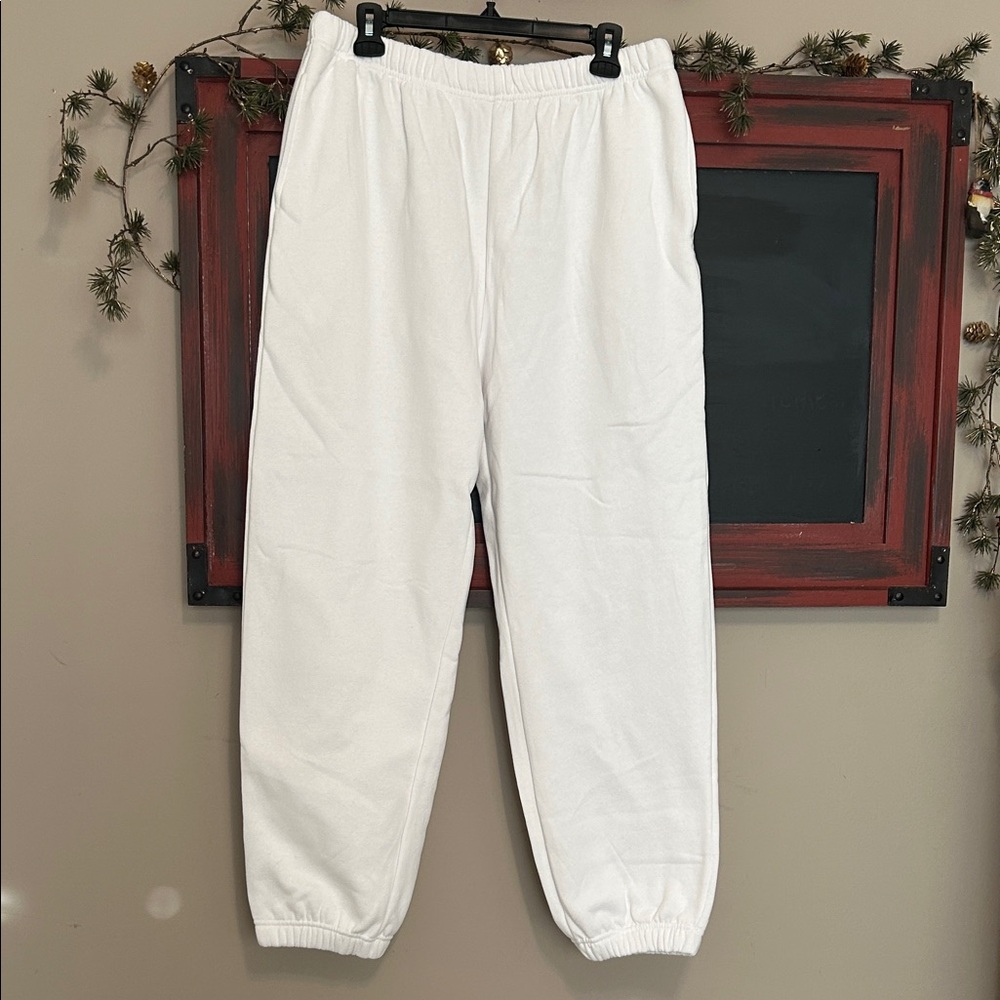 Women's White Jogger Pants